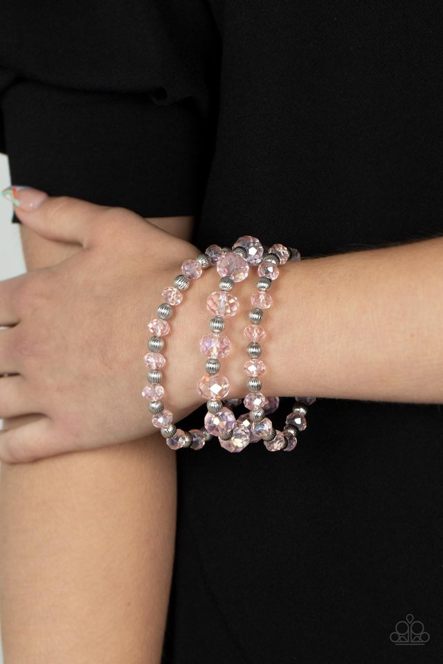 ​Eiffel Tower Tryst - Pink - Paparazzi Bracelet Image