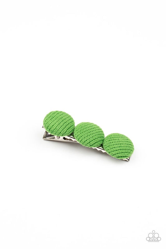 ​Cute as a Button - Green - Paparazzi Hair Accessories Image