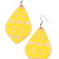 ​Zimbabwe Zoo - Yellow - Paparazzi Earring Image