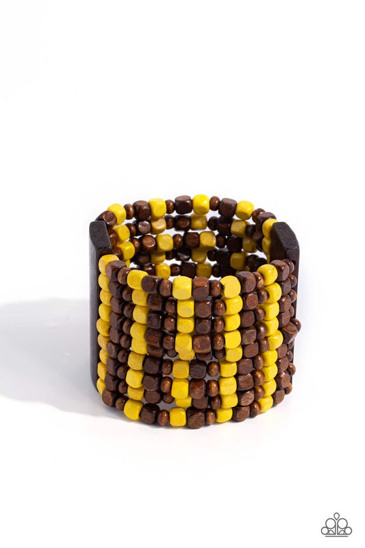 R and R - Yellow - Paparazzi Bracelet Image