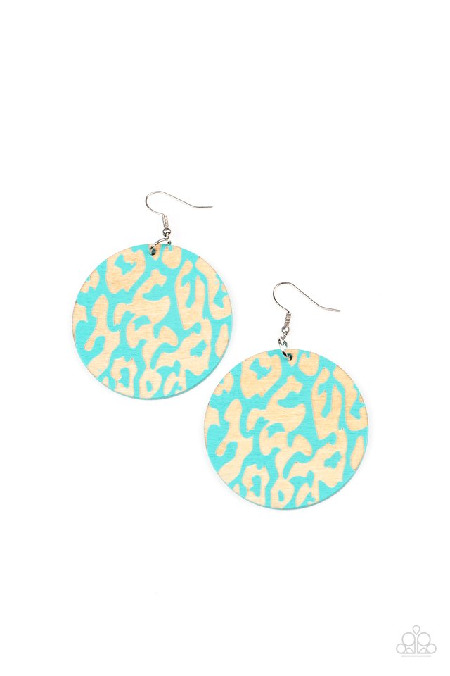 ​Catwalk Safari - Blue - Paparazzi Earring Image