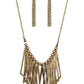 ​Industrial Jungle - Brass - Paparazzi Necklace Image