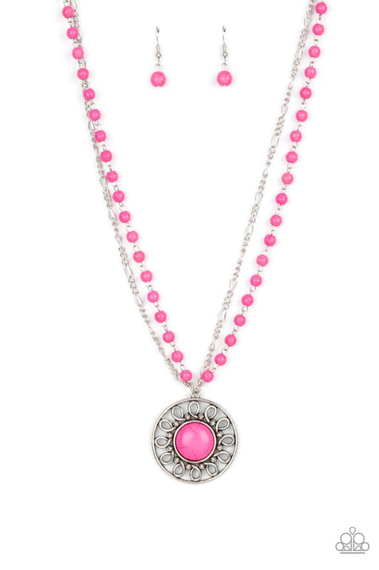 Sahara Suburb - Pink - Paparazzi Necklace Image