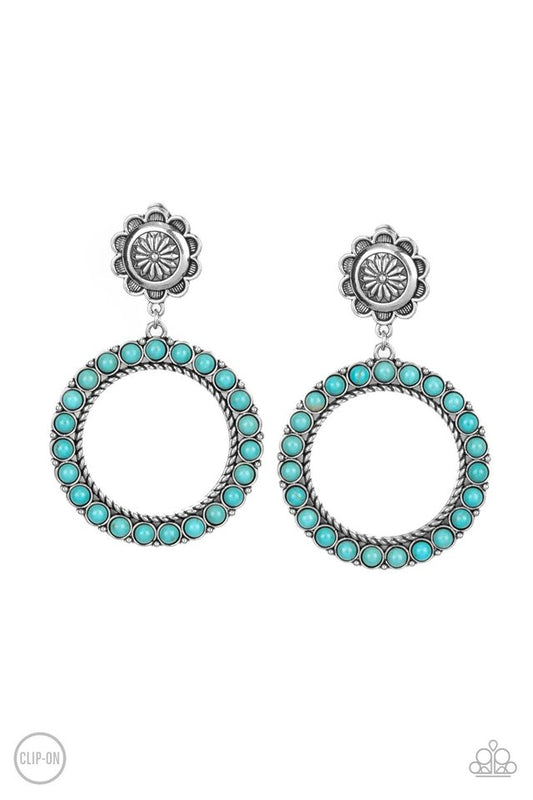 Playfully Prairie - Blue - Paparazzi Earring Image