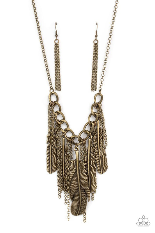 ​NEST Friends Forever - Brass - Paparazzi Necklace Image