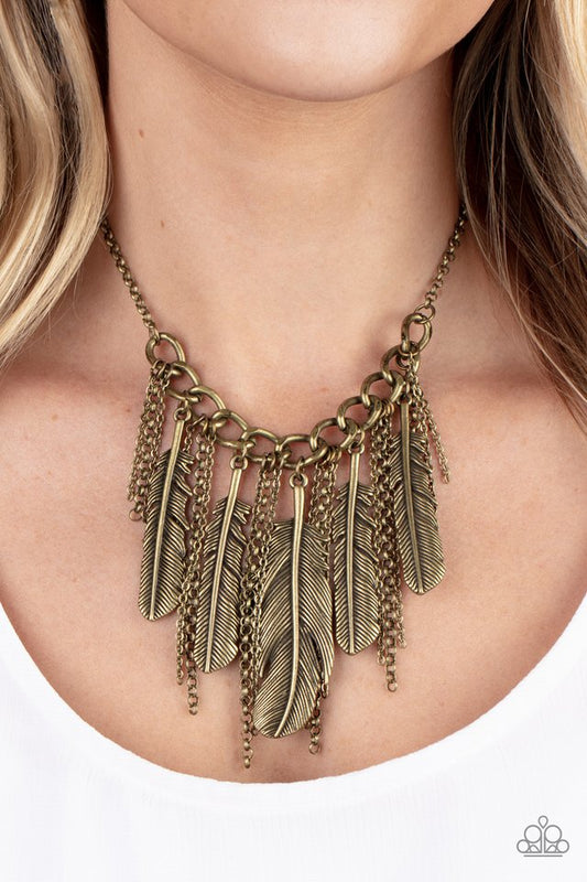 ​NEST Friends Forever - Brass - Paparazzi Necklace Image