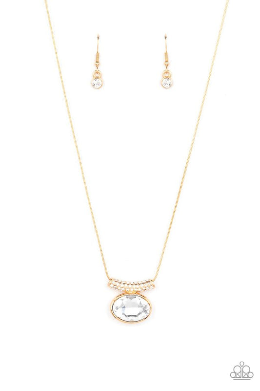 ​Pristinely Prestigious - Gold - Paparazzi Necklace Image