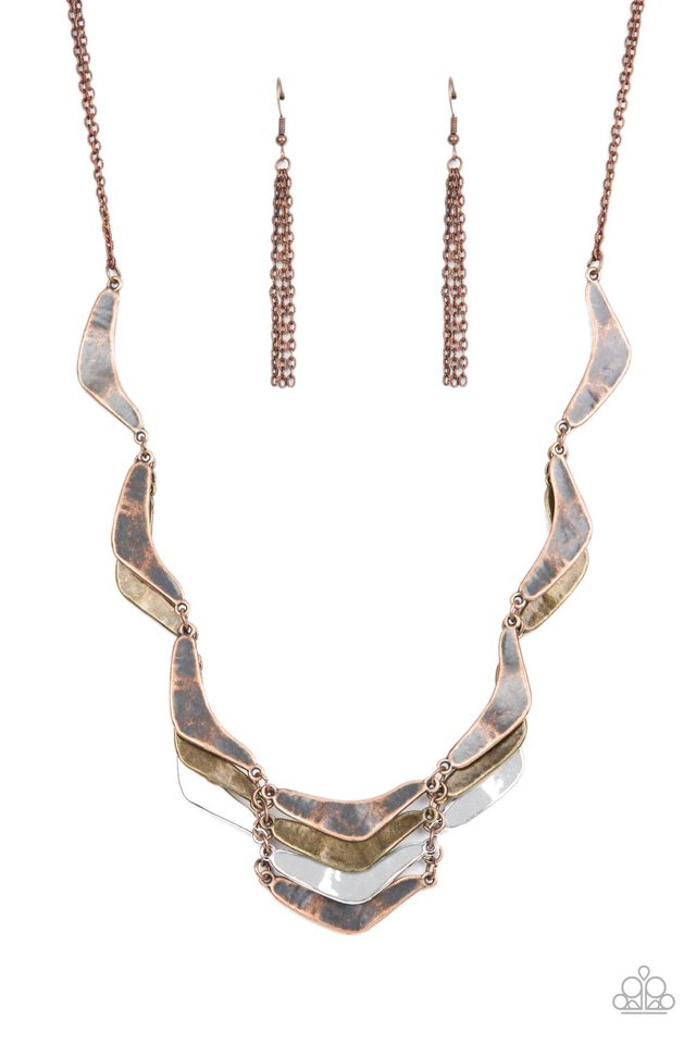 Mixed Metal Mecca - Copper - Paparazzi Necklace Image