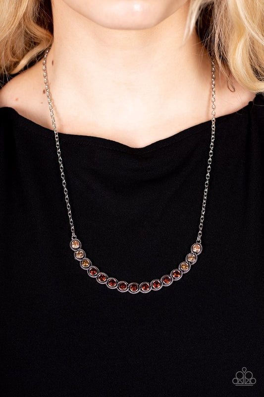 ​Throwing SHADES - Brown - Paparazzi Necklace Image