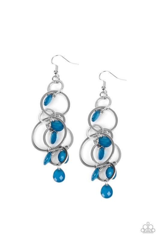 Dizzyingly Dreamy - Blue - Paparazzi Earring Image