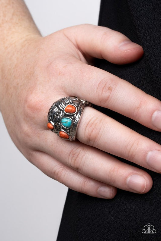 ​Down-To-Earth Detail - Orange - Paparazzi Ring Image