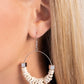 Capriciously Crimped - White - Paparazzi Earring Image