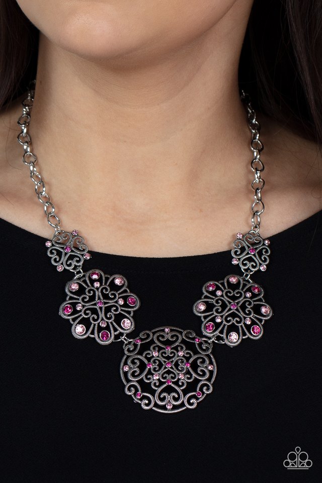 Paparazzi Necklace ~ Royally Romantic Pink Paparazzi Jewelry Online Store 9368