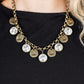 ​Spot On Sparkle - Brass - Paparazzi Necklace Image