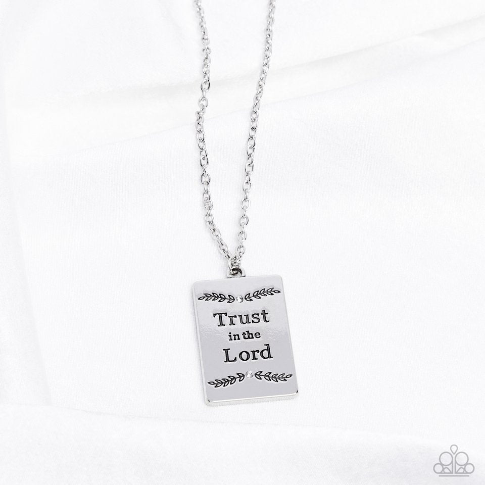 ​All About Trust - White - Paparazzi Necklace Image