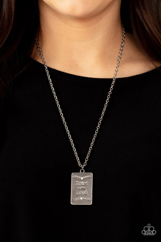 ​All About Trust - White - Paparazzi Necklace Image