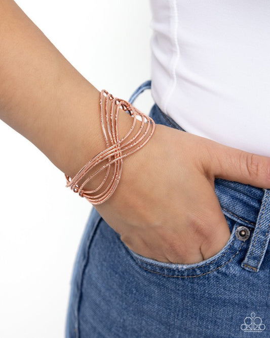 WIRE Away - Copper - Paparazzi Bracelet Image