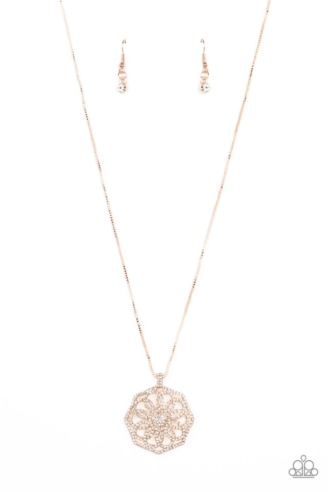 Botanical Bling - Rose Gold - Paparazzi Necklace Image