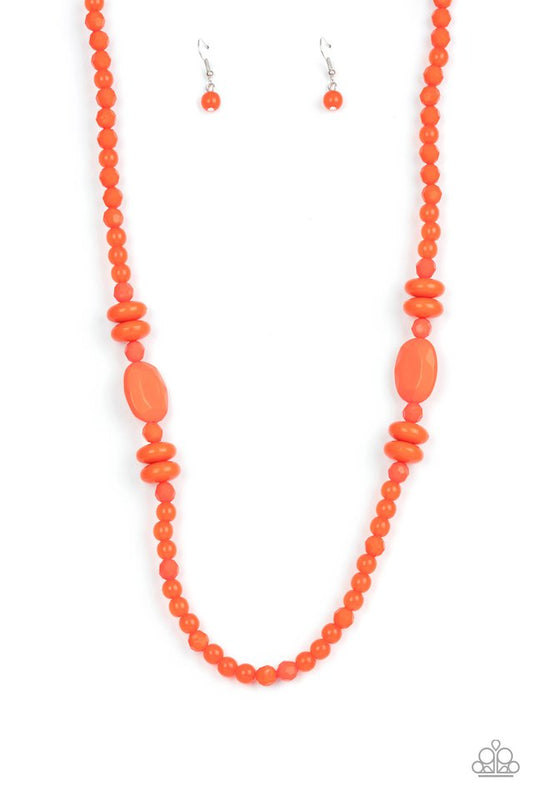 Tropical Tourist - Orange - Paparazzi Necklace Image