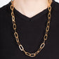 Urban Quarterback - Gold - Paparazzi Necklace Image