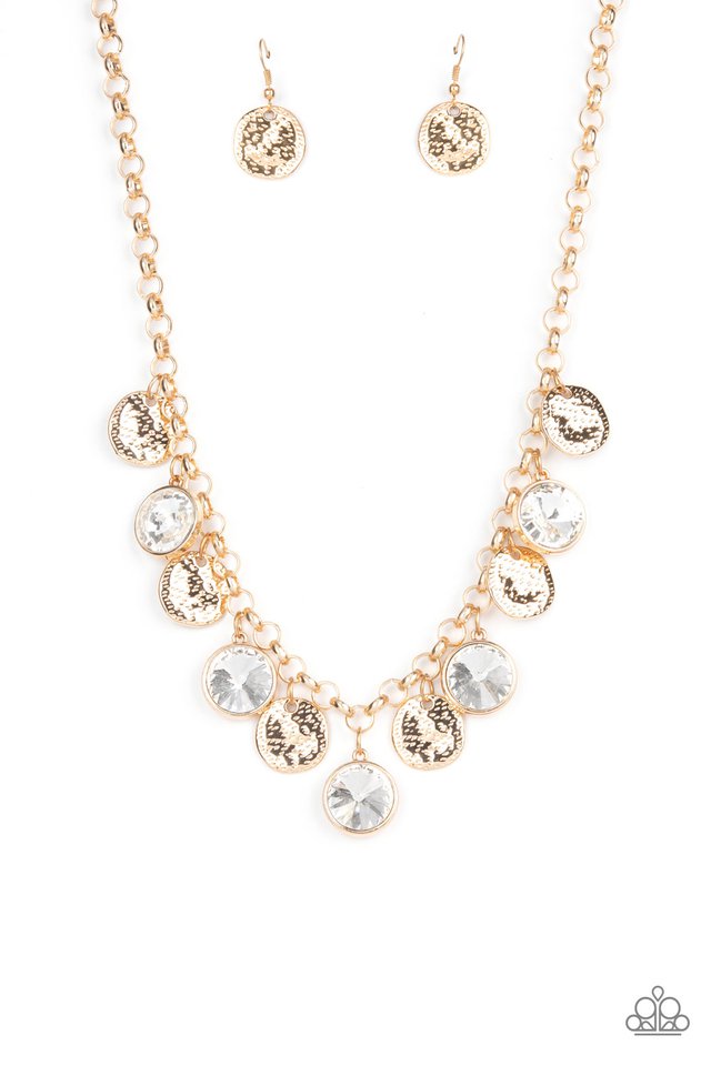 ​Spot On Sparkle - Gold - Paparazzi Necklace Image