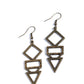 Glamorously Geometric - Brass - Paparazzi Earring Image