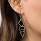 Glamorously Geometric - Brass - Paparazzi Earring Image