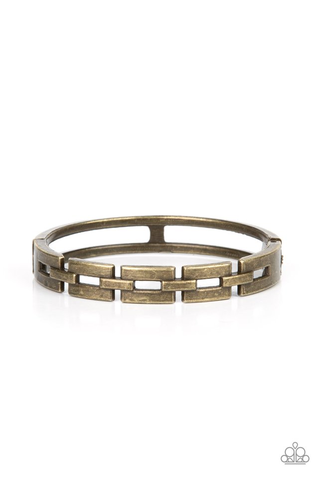 Closed Circuit Strategy - Brass - Paparazzi Bracelet Image