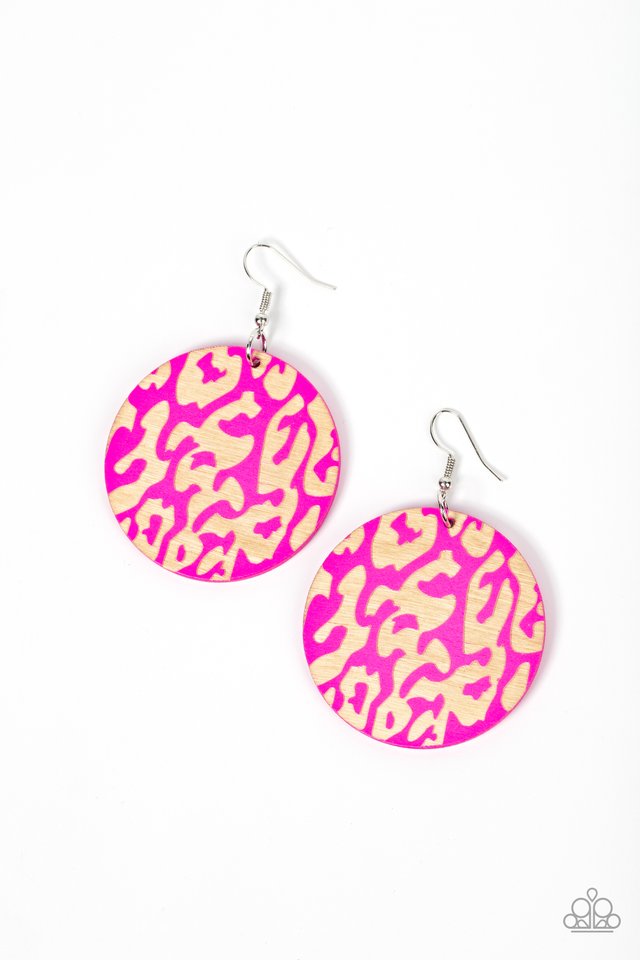 ​Catwalk Safari - Pink - Paparazzi Earring Image