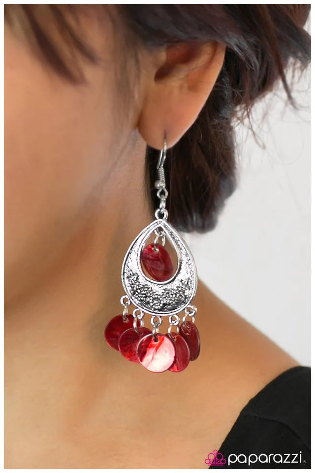 Paparazzi Earring ~ Truth Be Told- Red