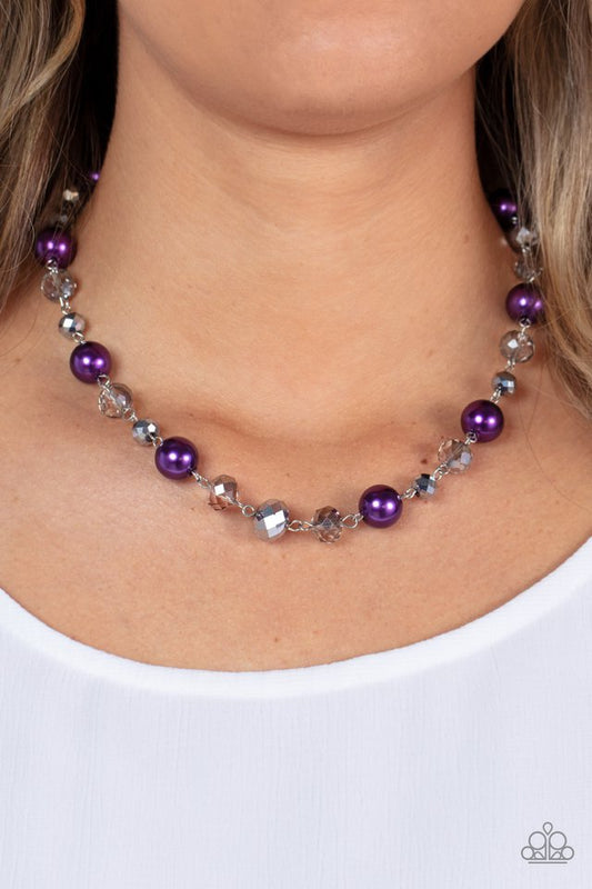 ​Decked Out Dazzle - Purple - Paparazzi Necklace Image