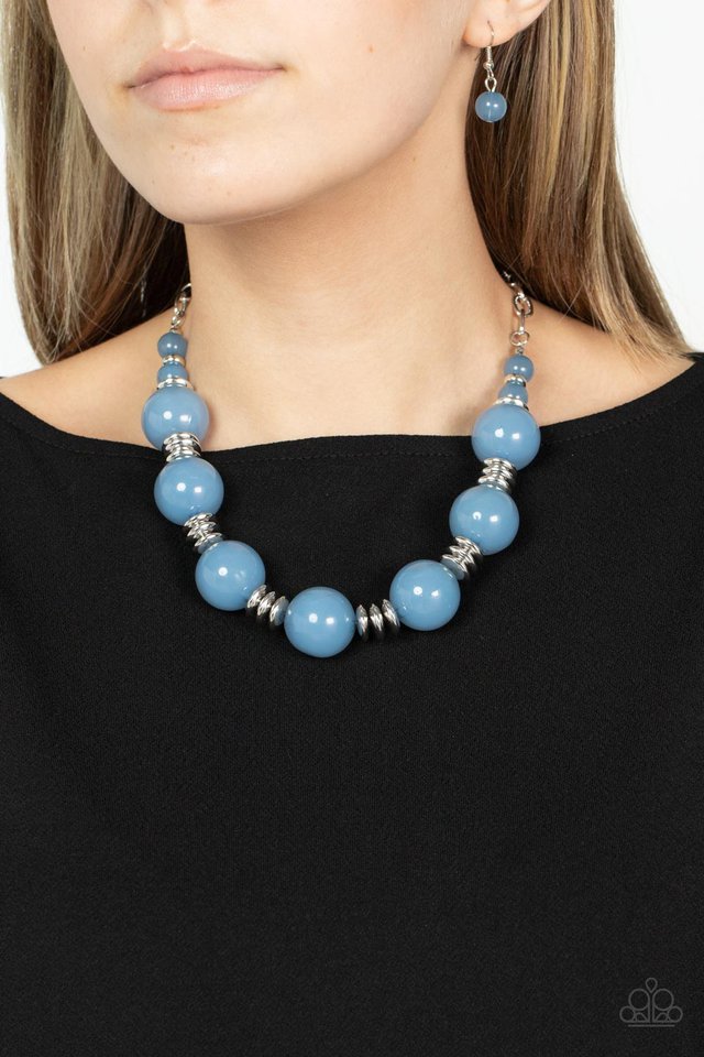 Race to the POP - Blue - Paparazzi Necklace Image