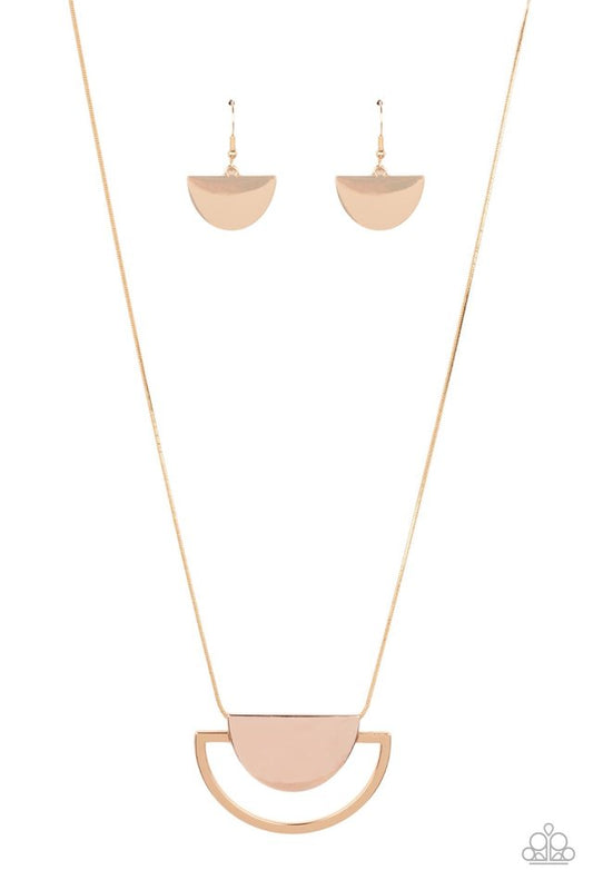 Lunar Phases - Gold - Paparazzi Necklace Image
