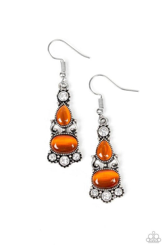 Paparazzi Earring ~ Push Your LUXE - Orange