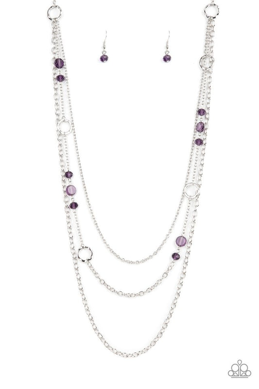 Starry-Eyed Eloquence - Purple - Paparazzi Necklace Image