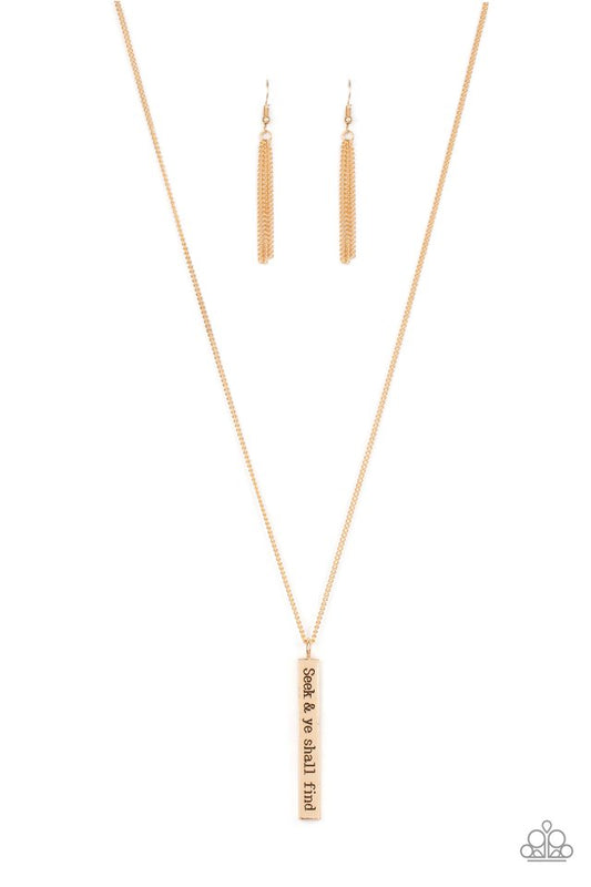 Matt 7:7​ - Gold - Paparazzi Necklace Image