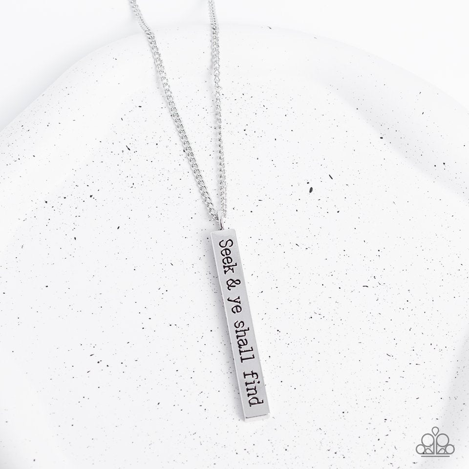 ​Matt 7:7 - Silver - Paparazzi Necklace Image