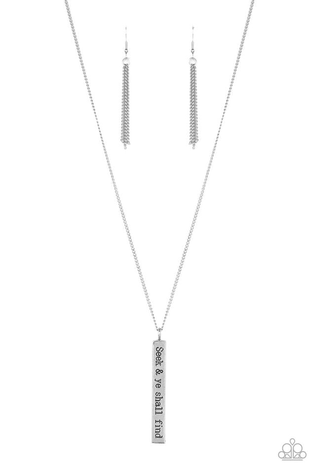 ​Matt 7:7 - Silver - Paparazzi Necklace Image