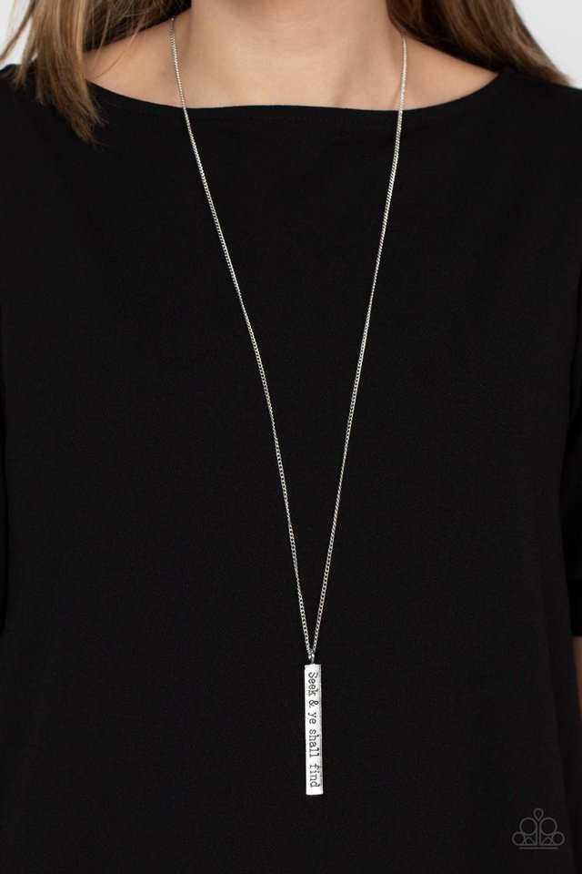 ​Matt 7:7 - Silver - Paparazzi Necklace Image