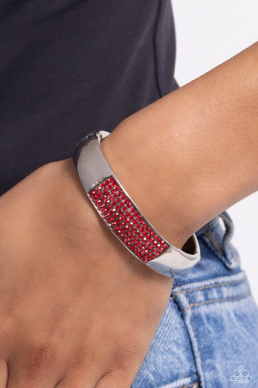 Record-Breaking Bling - Red - Paparazzi Bracelet Image