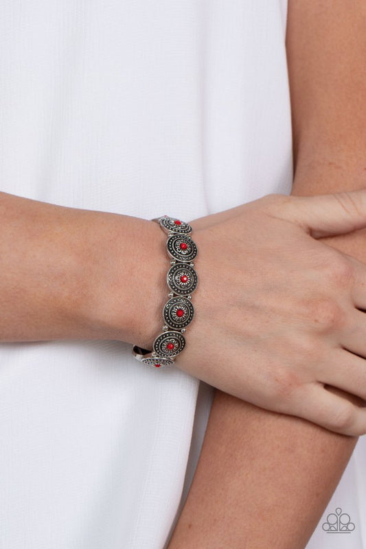 ​Granada Garden Party - Red - Paparazzi Bracelet Image