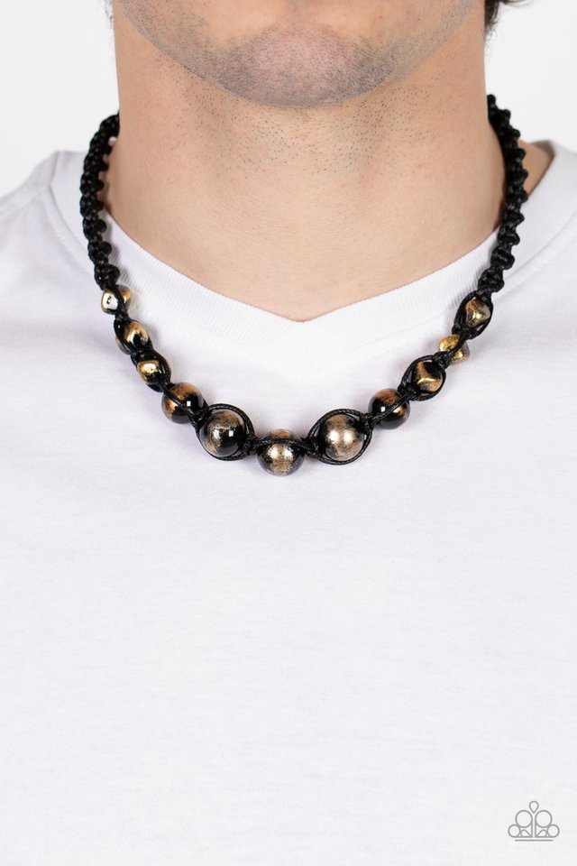 Loose Cannon - Gold - Paparazzi Necklace Image