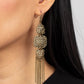 ​Eastern Elegance - Brass - Paparazzi Earring Image