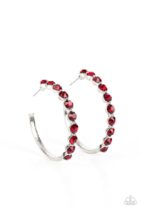 Photo Finish - Red - Paparazzi Earring Image