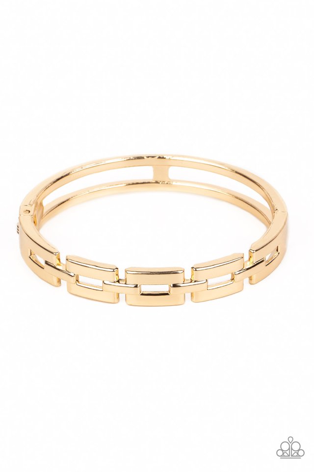 Closed Circuit Strategy - Gold - Paparazzi Bracelet Image