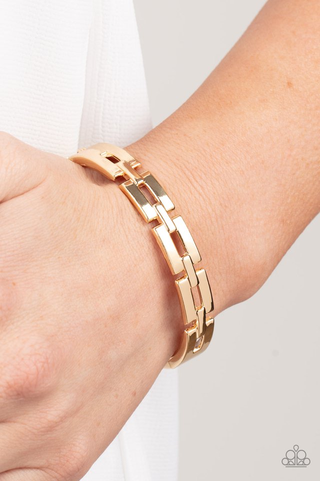 Closed Circuit Strategy - Gold - Paparazzi Bracelet Image