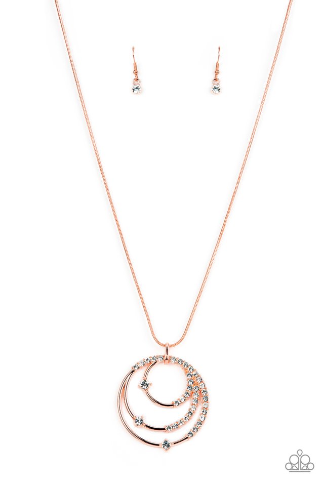 Ecliptic Elegance - Copper - Paparazzi Necklace Image