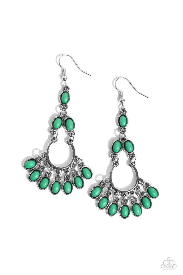 Girly Girl Getup - Green - Paparazzi Earring Image