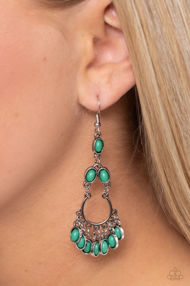 Girly Girl Getup - Green - Paparazzi Earring Image