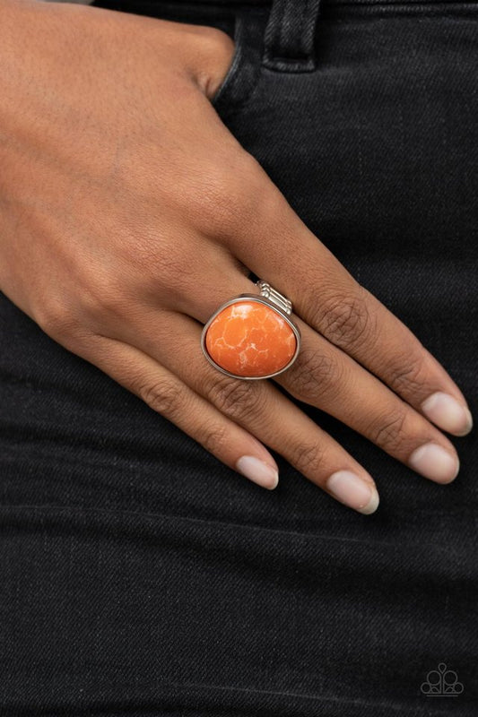 Aesthetically Authentic - Orange - Paparazzi Ring Image